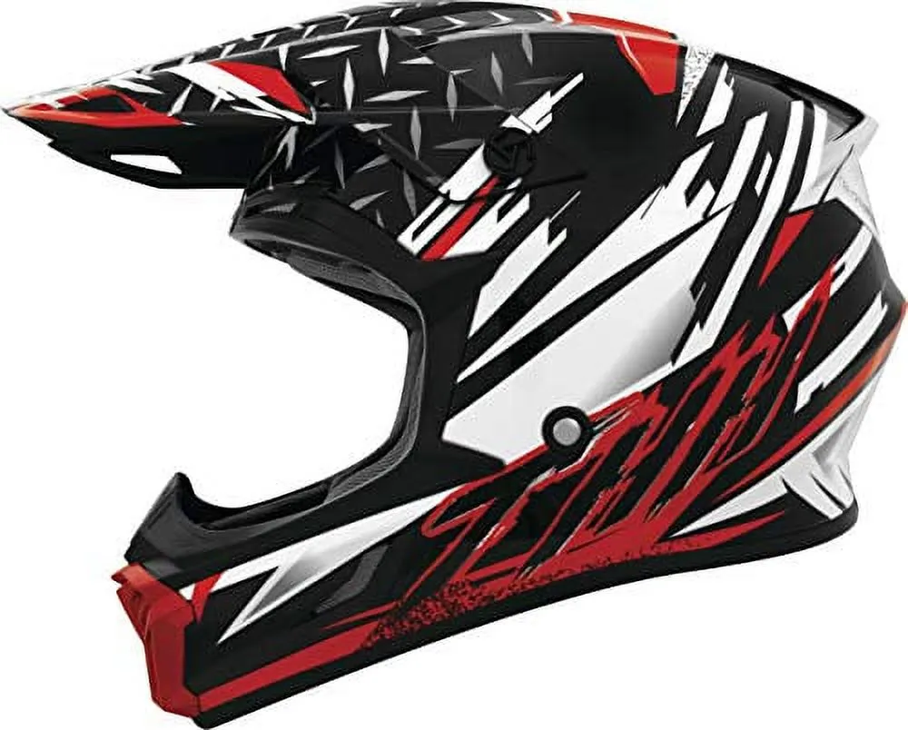 THH T710X Assault MX Offroad Helmet White/Red MD - MGW-6426 THH Helmets