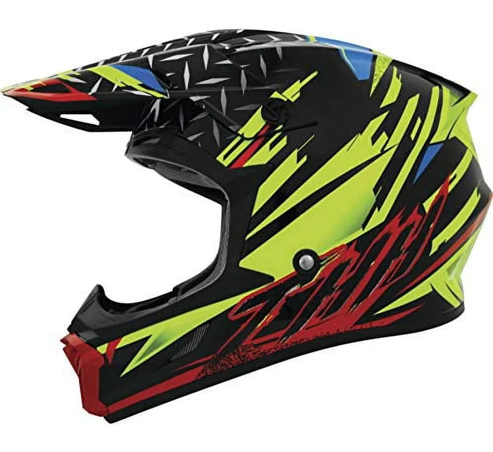 THH T710X Assault MX Offroad Helmet Yellow/Red MD - MGW-5097 THH Helmets