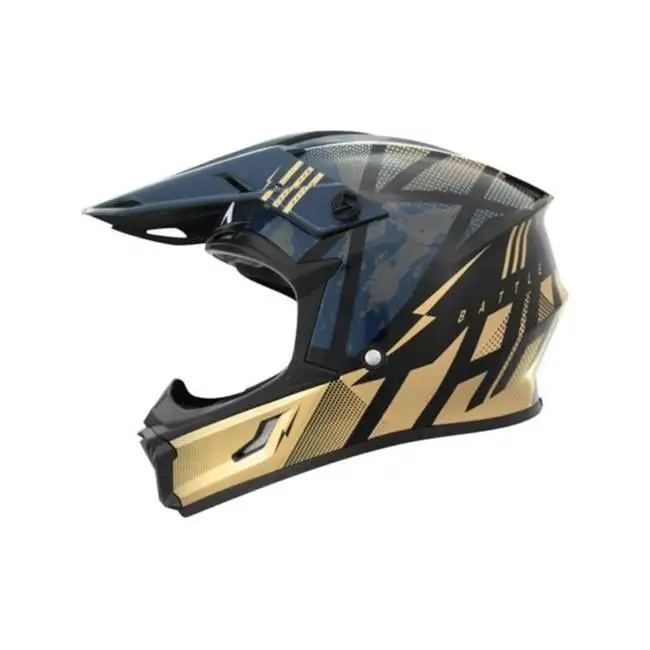 THH T-710X Battle MX Offroad Helmet Blue/Gold XL - MGW-31856 Xl THH Helmets