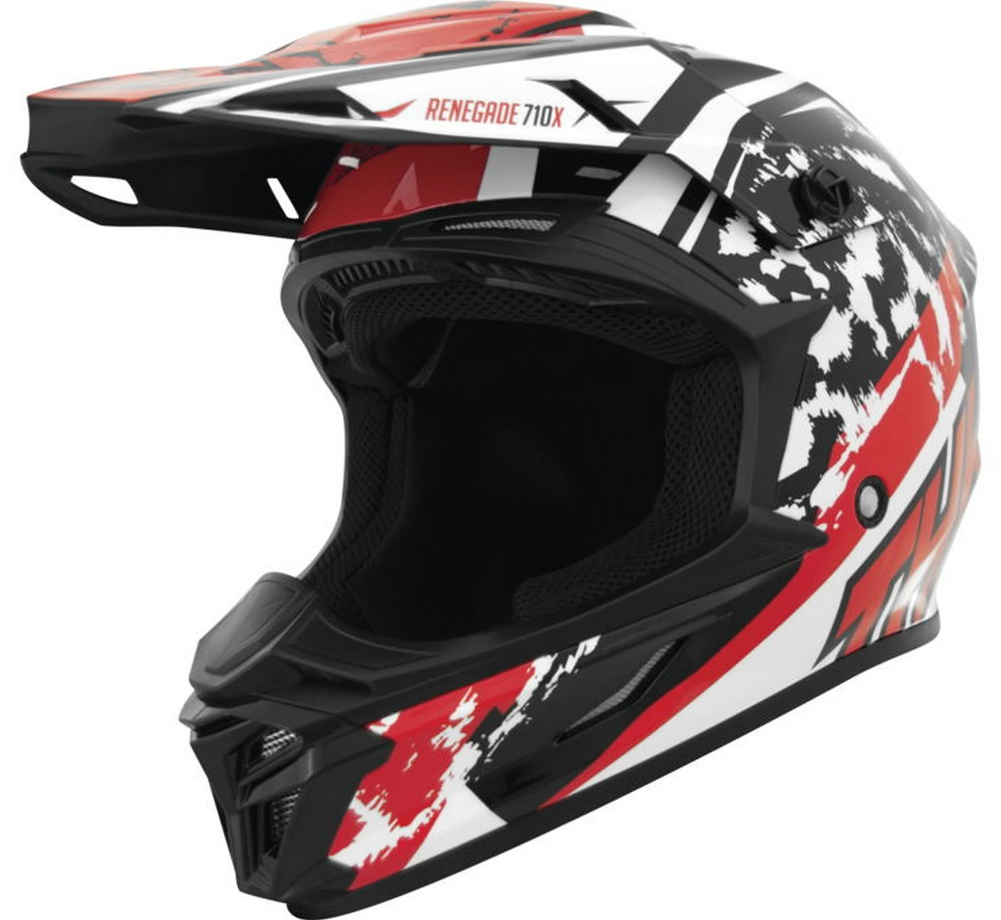 THH T-710X Renegade MX Offroad Helmet White/Red LG - MGW-24298 Xs THH Helmets