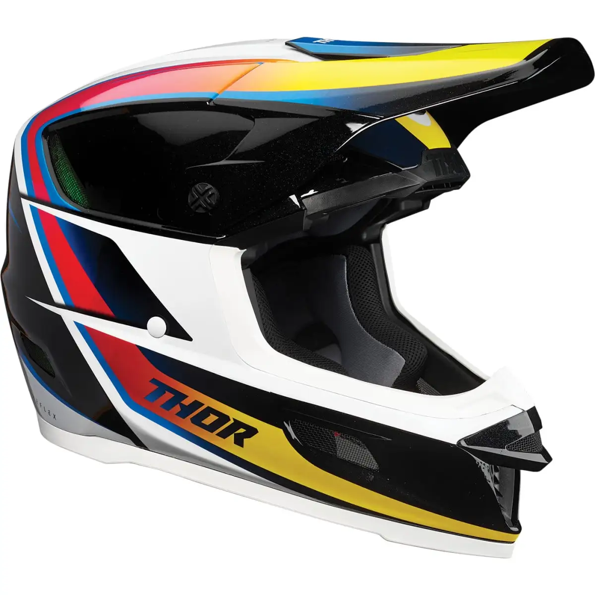 Thor Reflex Accel MX Offroad Helmet Black/White/Yellow/Red XL L