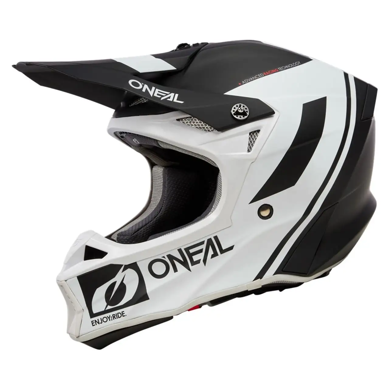 Oneal 2023 10 Series Flow V.23 Offroad Helmet - Black/White - Small S O'neal