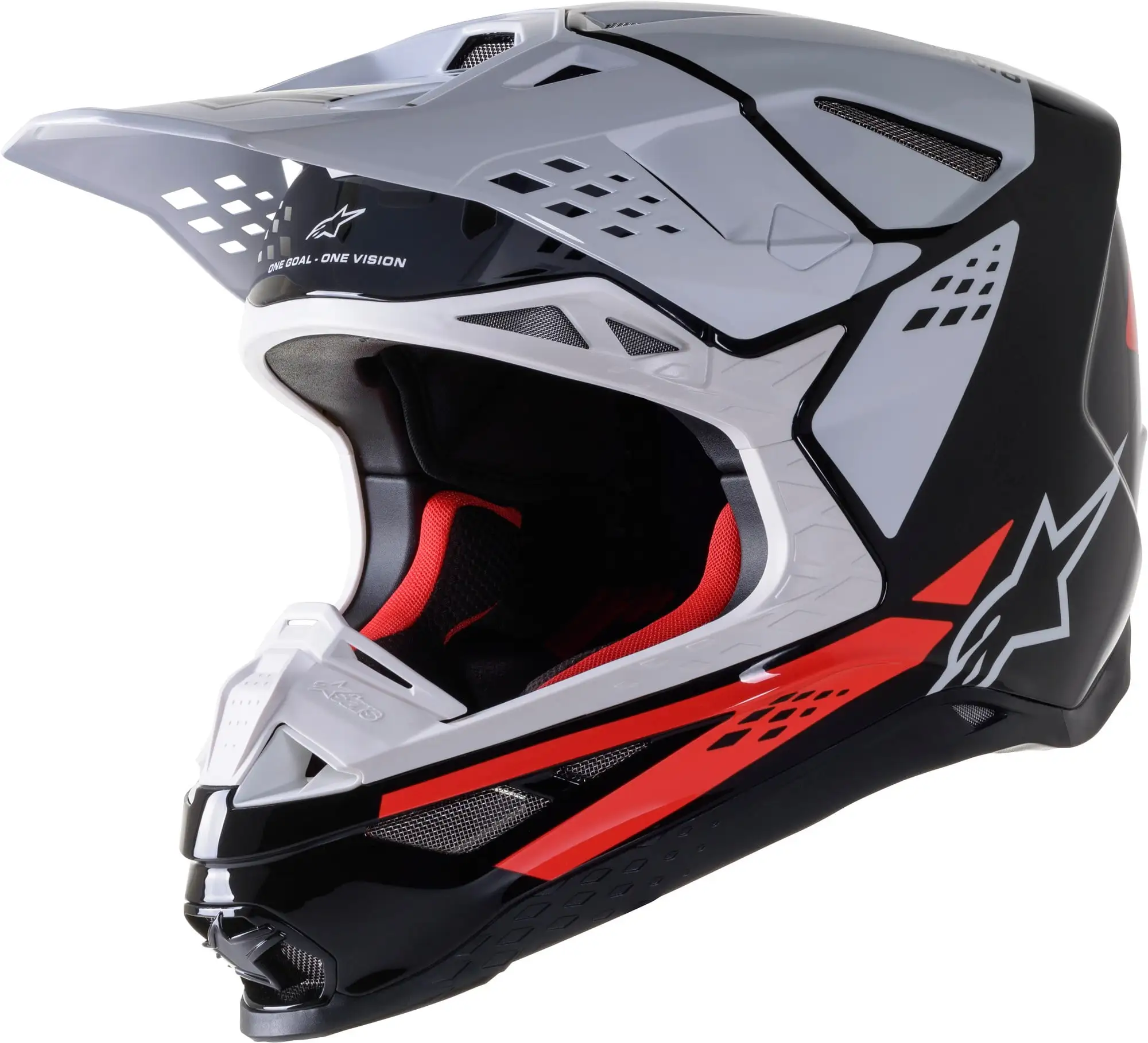 Alpinestars Supertech M8 Factory MX Offroad Helmet White/Red MD L