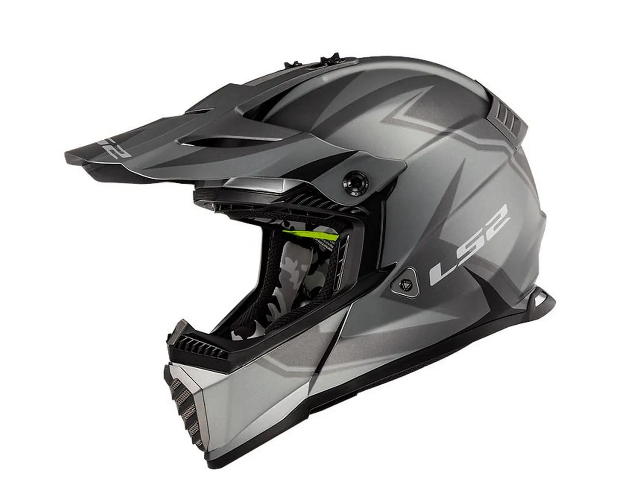 LS2 Gate Twoface MX Offroad Helmet Matte Gray/Black XS - MGW-26508 3xl LS2 Helmets