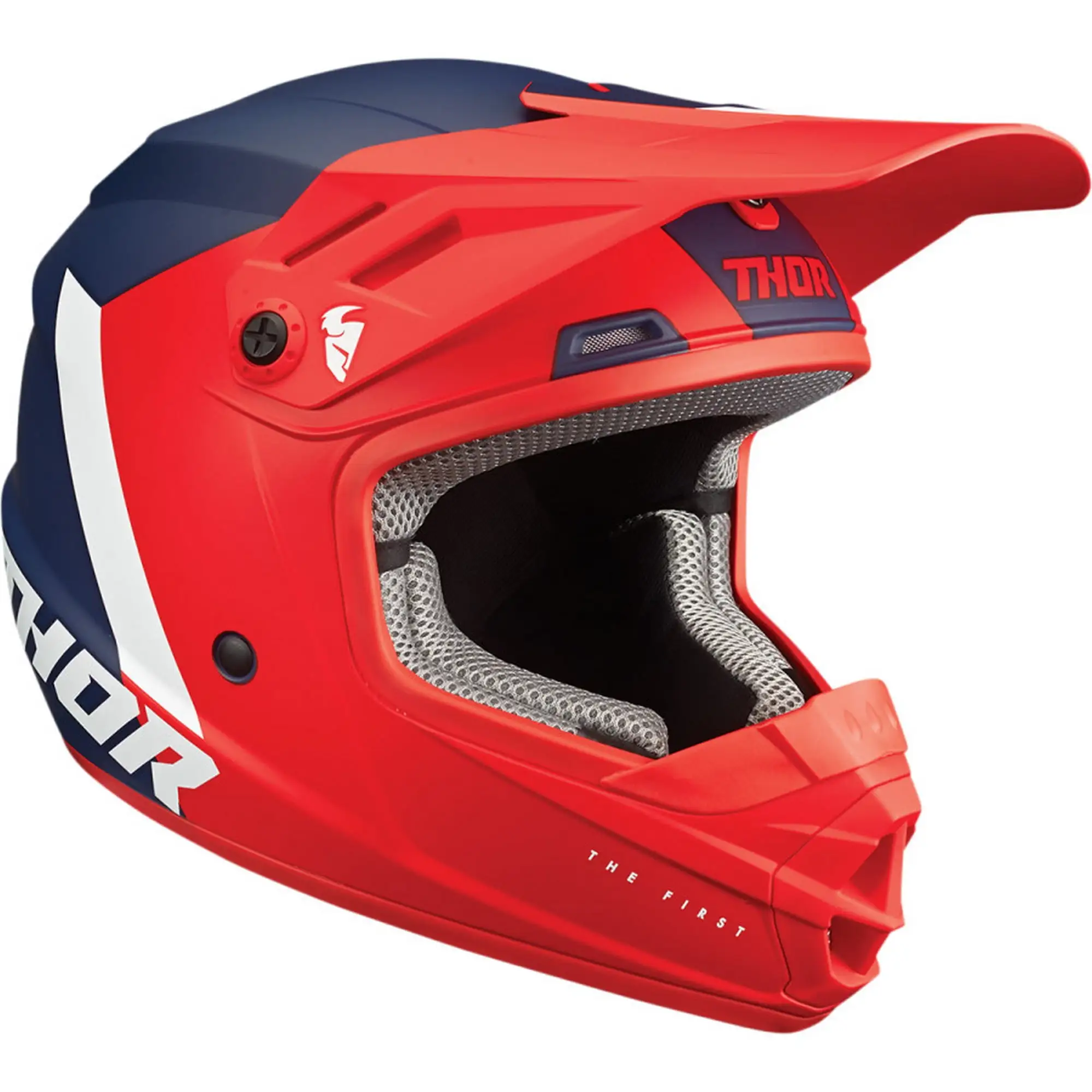 Thor Sector Chev Youth MX Offroad Helmets Red/Navy MD - MGW-28063 L