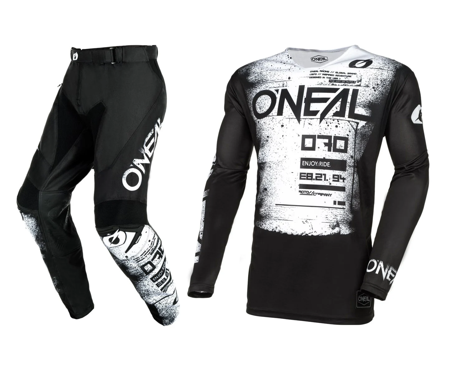 O'Neal 2024 Mayhem Scarz Motocross Offroad Riding Jersey Pant Combo (Black/White. XX-Large/36) Medium