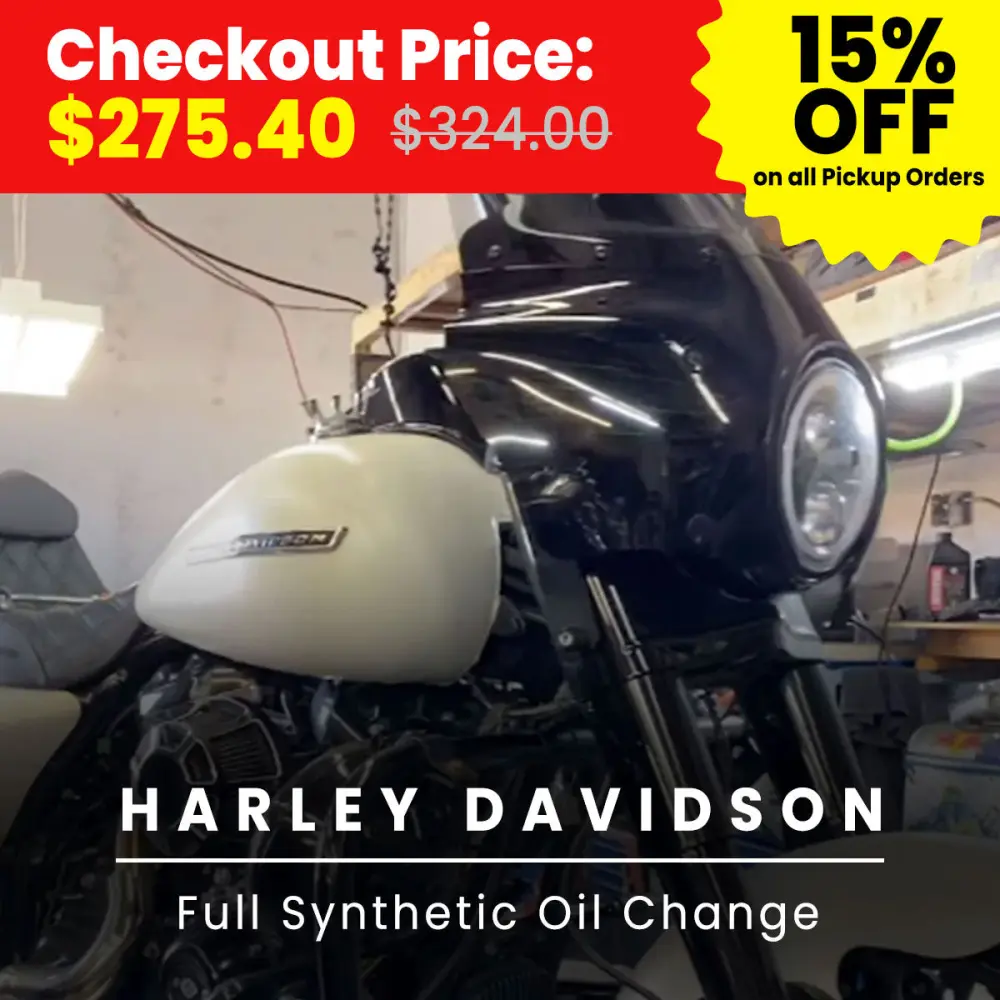 Motorcycle Harley Davidson Full Synthetic Oil Change Service Fullerton CA Multi