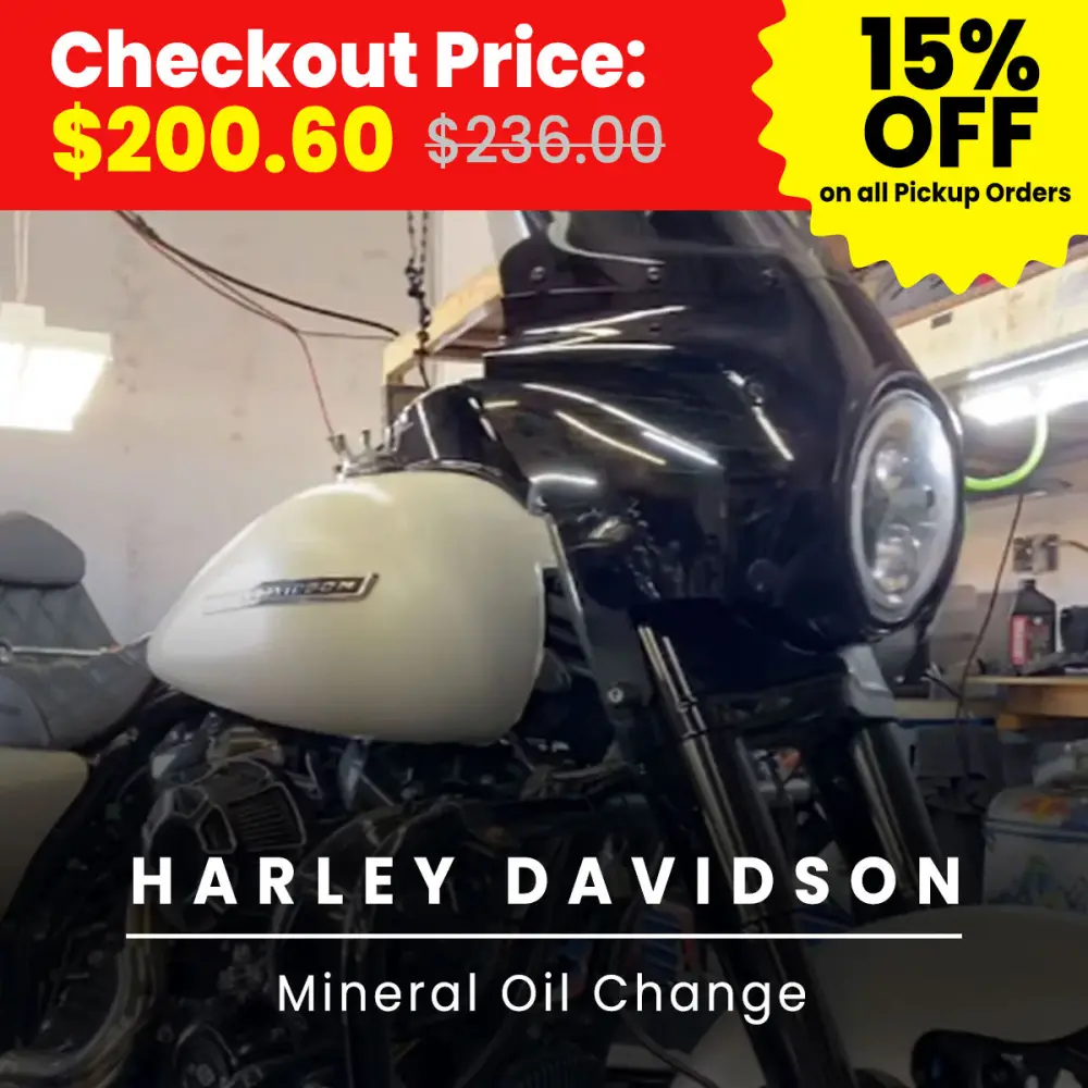 Motorcycle Harley Davidson Mineral Oil Change Service Fullerton CA Multi