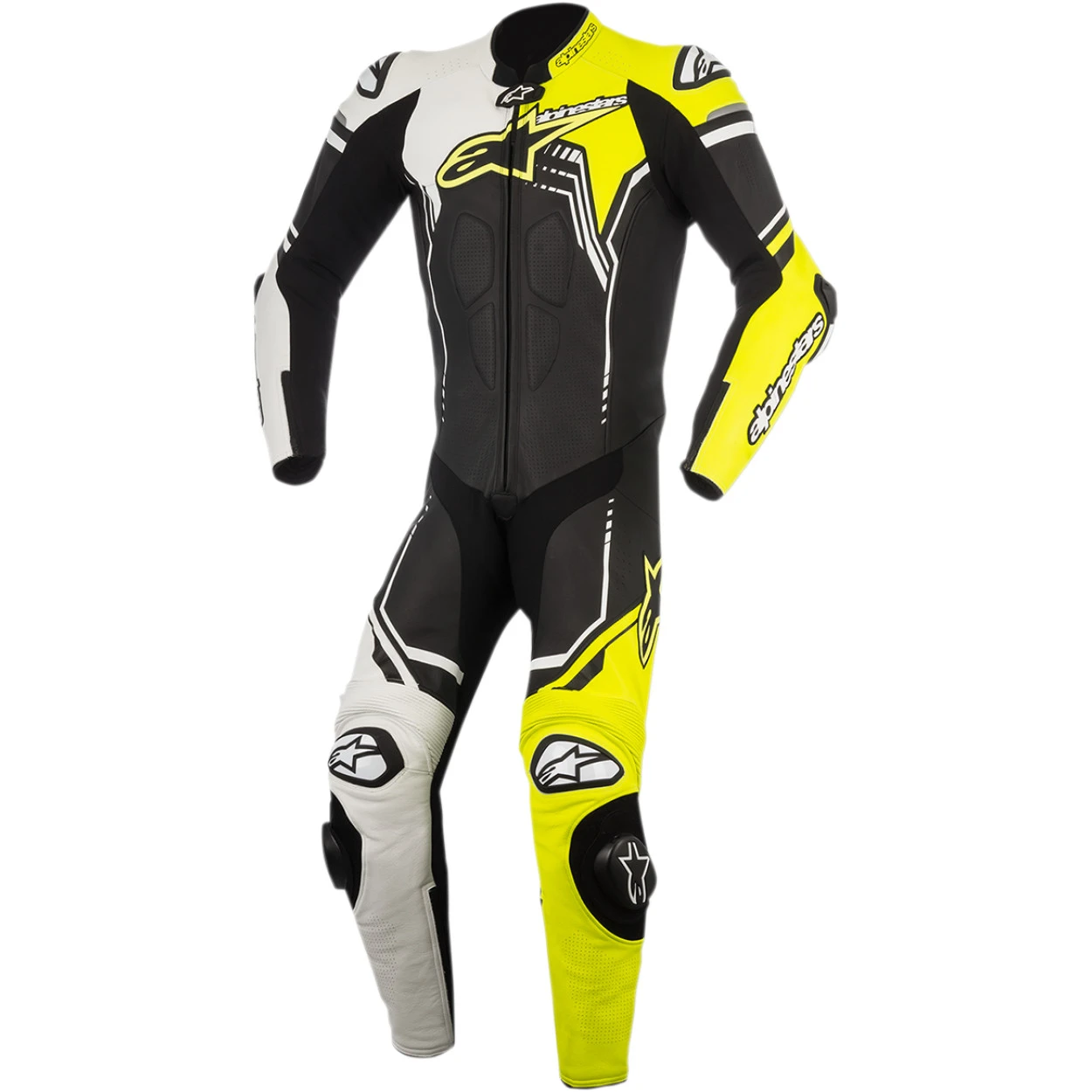 Alpinestars GP Plus Mens 1-Piece Leather Suit Yellow/Black/White 48 EUR