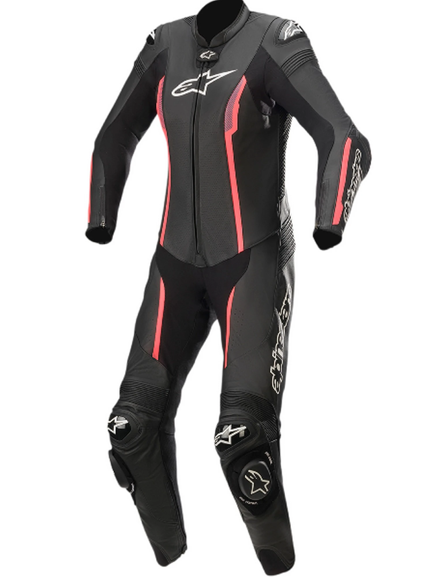 Alpinestars Stella Missile Womens Motorcycle 1-pc Leather Suit Black/Pink 38 EUR 38