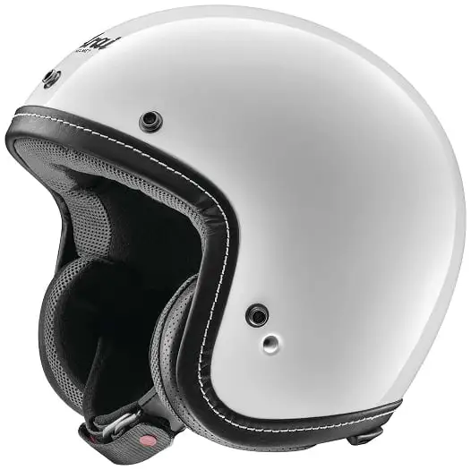Arai Classic-V Solid Open Face Motorcycle Helmet (M2020D) White SM Arai Helmet