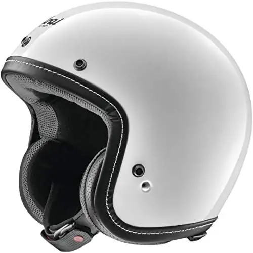 Arai Classic-V Solid Open Face Motorcycle Helmet (M2020D) White XXL Arai Helmet