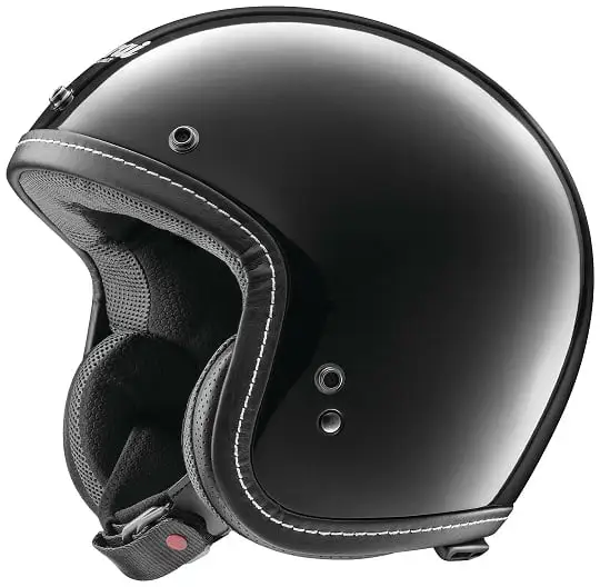 Arai Classic-V Solid Open Face Motorcycle Helmet (M2020D) Black XXL Arai Helmet