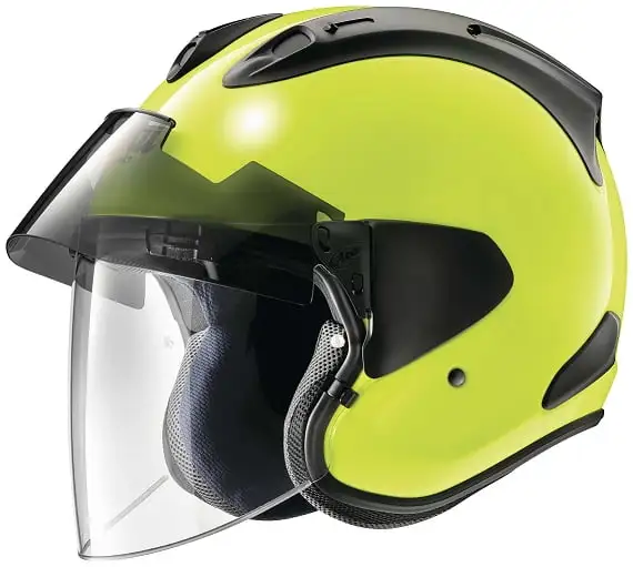 Arai Ram-X Solid Open Face Motorcycle Helmet (M2020D) Fluorescent Yellow MD Arai Helmet