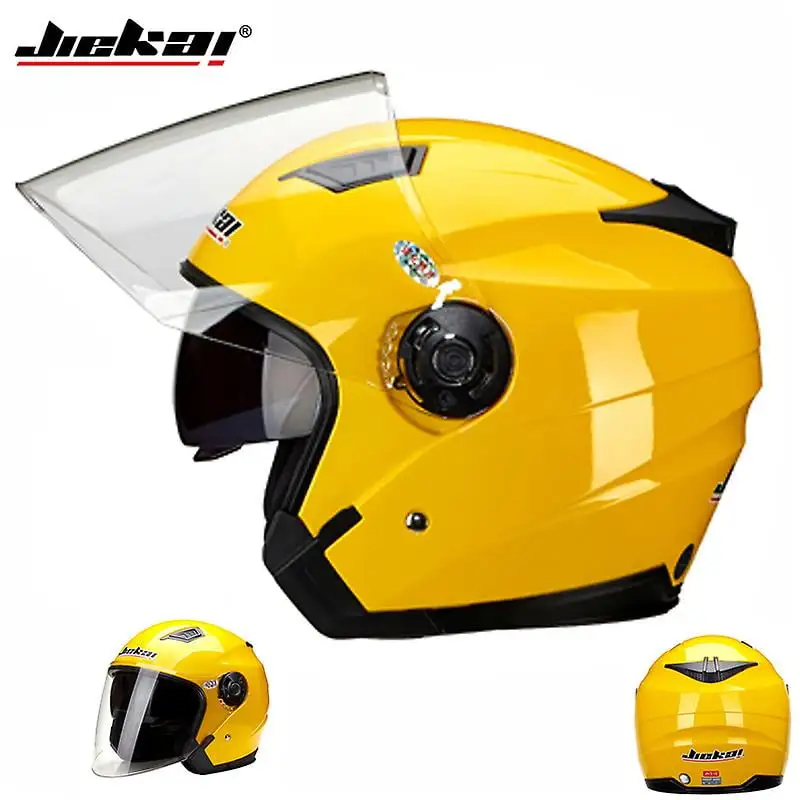 Otwoo Motorcycle Dual Lens 3/4 Helmet Scooter Open Face Capacete Para Vintage Helmets Motocicleta Cascos Moto Dot Ece Moto...
