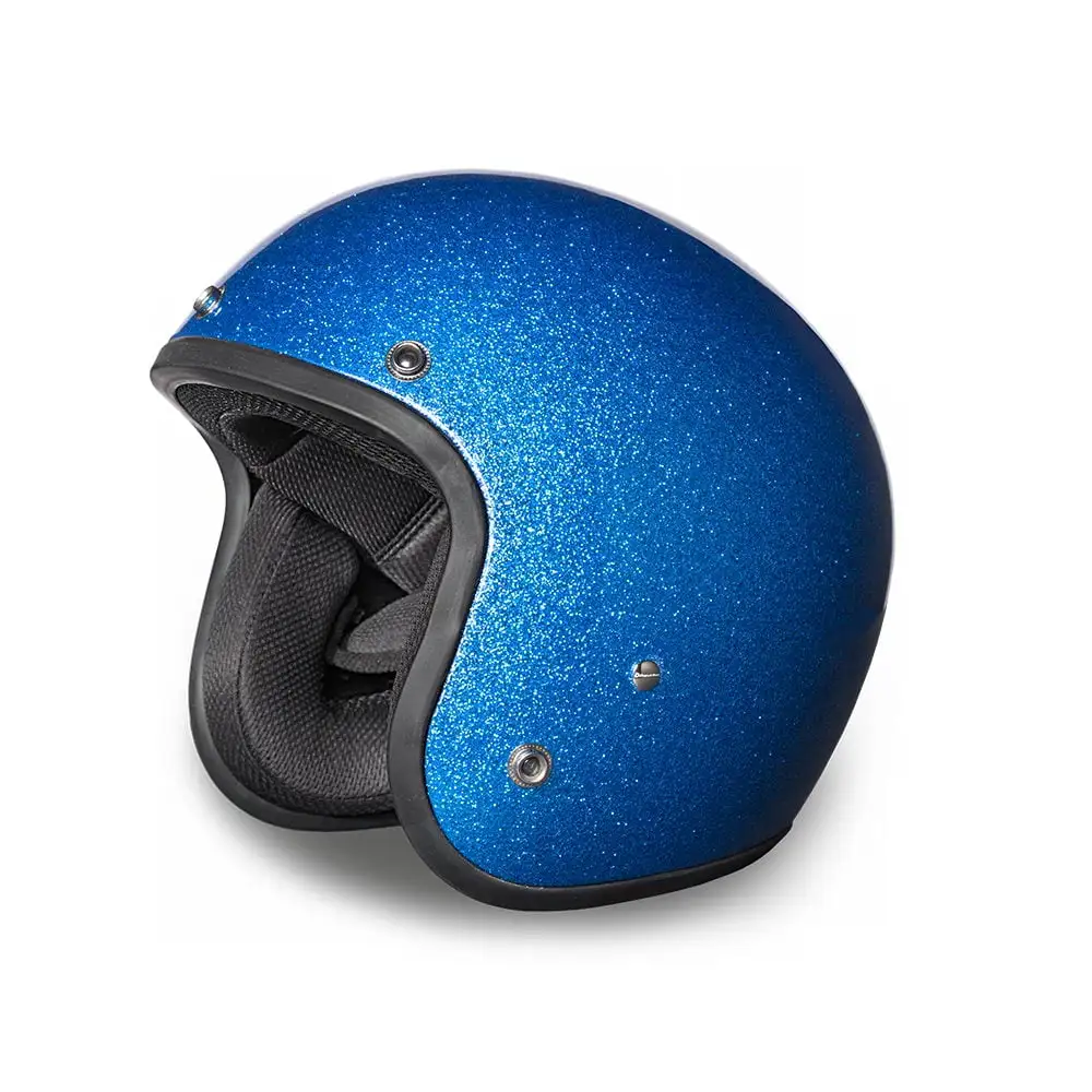 Daytona Helmets Cruiser D.O.T. Approved Open Face Three Quarter Shell Motorcycle Helmet Visor Xs