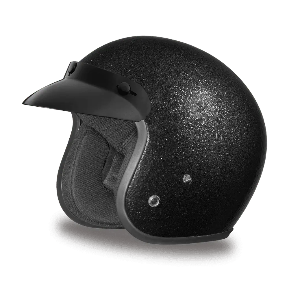 D.O.T. DAYTONA CRUISER- BLACK METAL FLAKE - MGW-27790 Xs Daytona Helmets