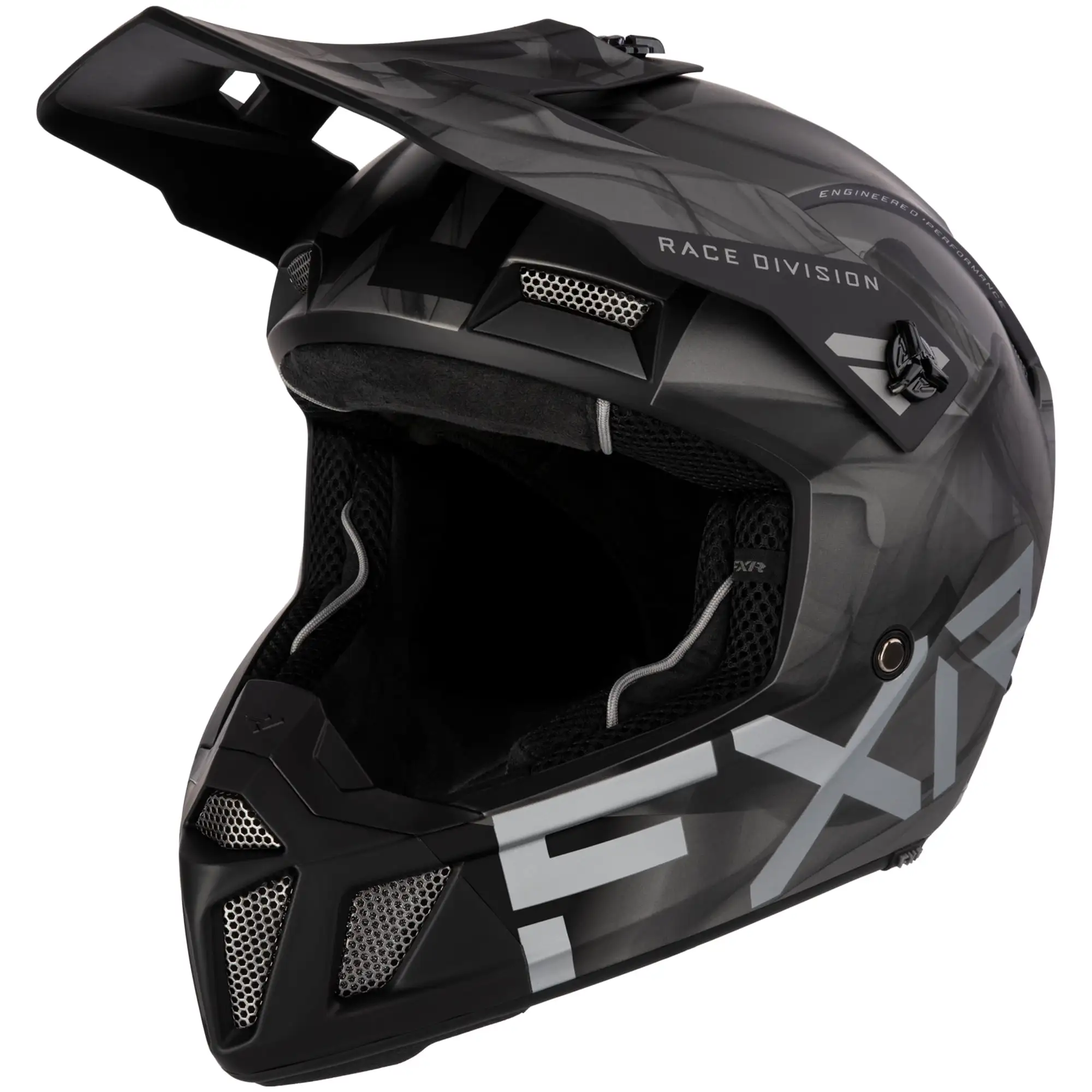 FXR Clutch Smoke Helmet Open Face Lightweight Quick Release Buckle Vented Silver FMVSS 220618-0900-04