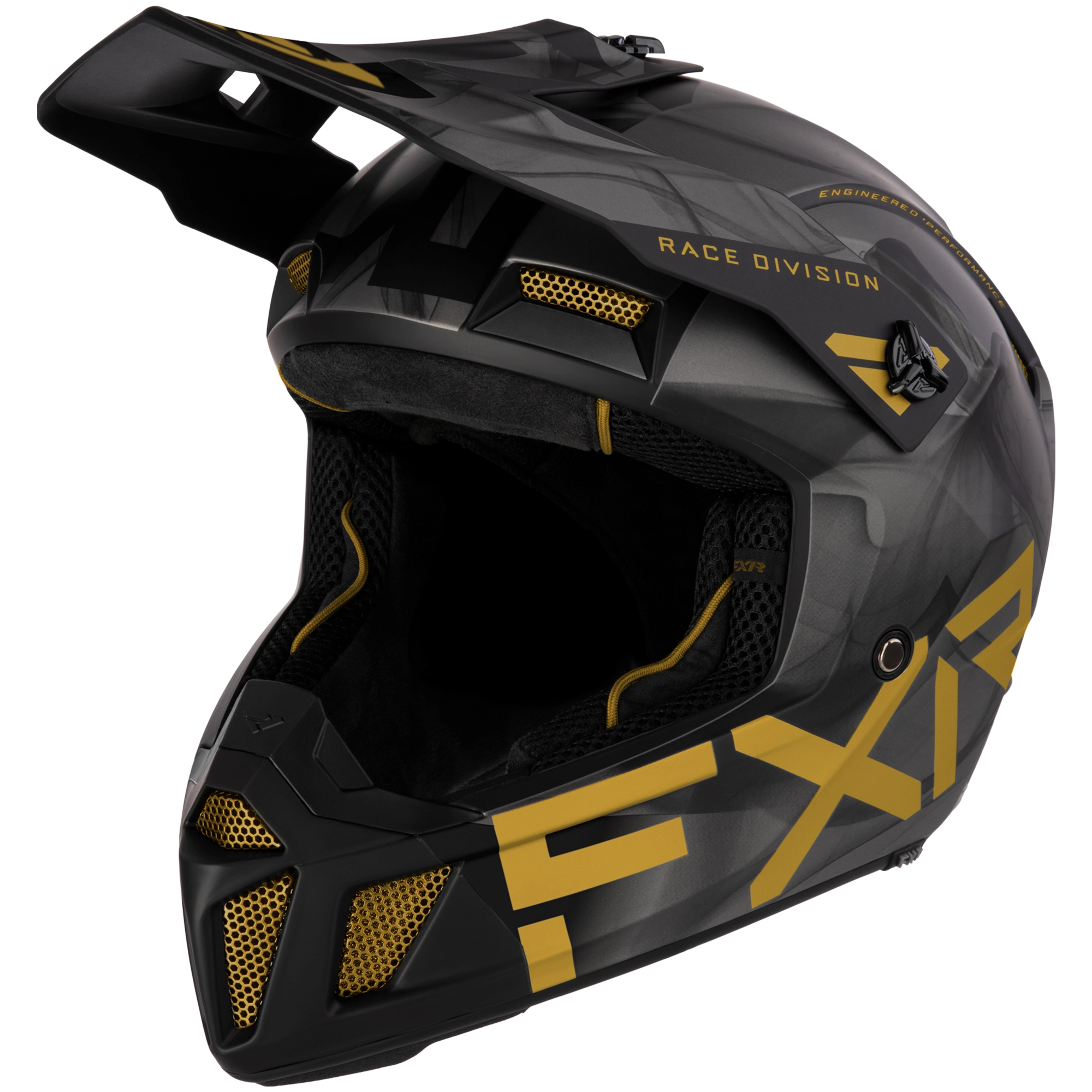 FXR Clutch Smoke Helmet Open Face Lightweight Quick Release Buckle Vented Gold - Small - 220618-6200-07