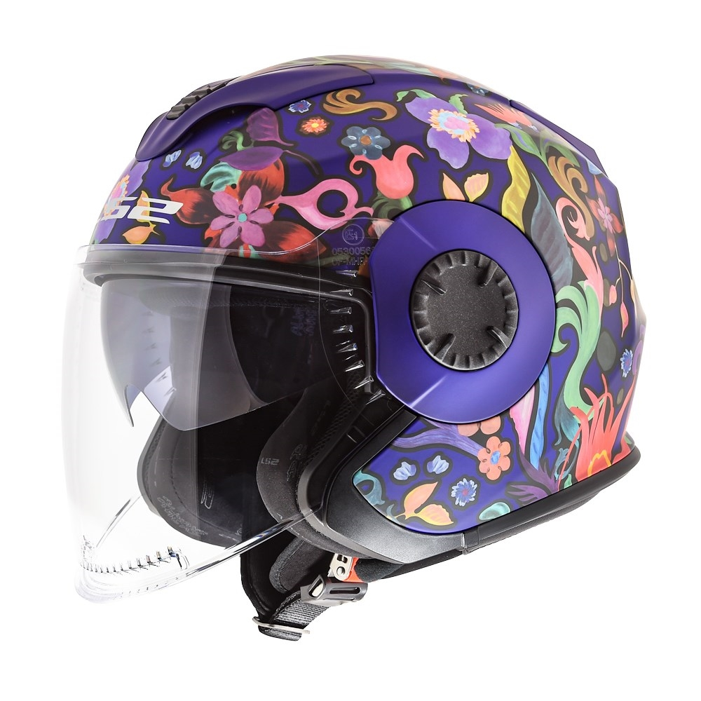 LS2 Verso OF570 Flora Brasil Open Face Helmet Matte Navy LG S LS2 Helmets
