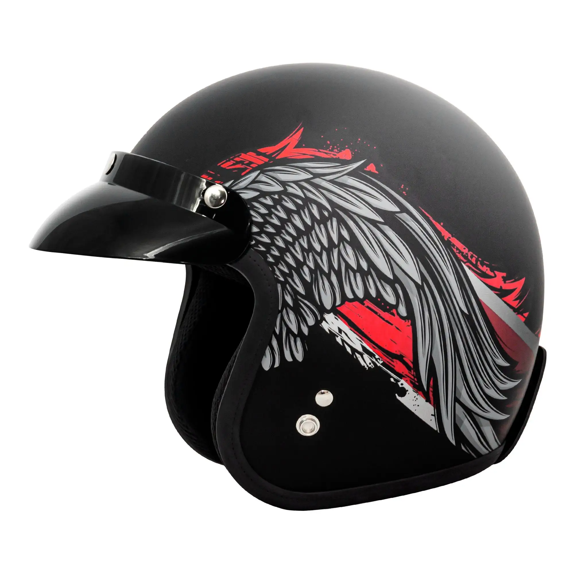 VCAN 3/4 Motorcycle Helmet - MGW-22316 Xs VCAN Sports