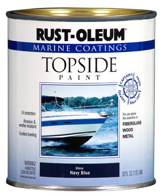 Rust-Oleum Marine Coatings Topside Paint 1 Qt Gloss Navy Blue Boats and Marine Surfaces