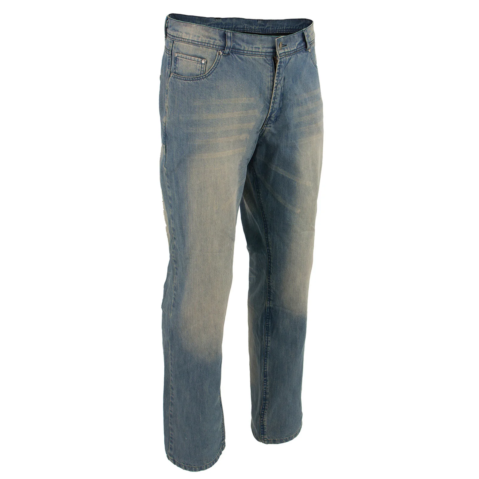 Milwaukee Leather MDM5003 Men's Blue Armored Motorcycle Riding Denim Jeans Reinforced Aramid Fibers 40