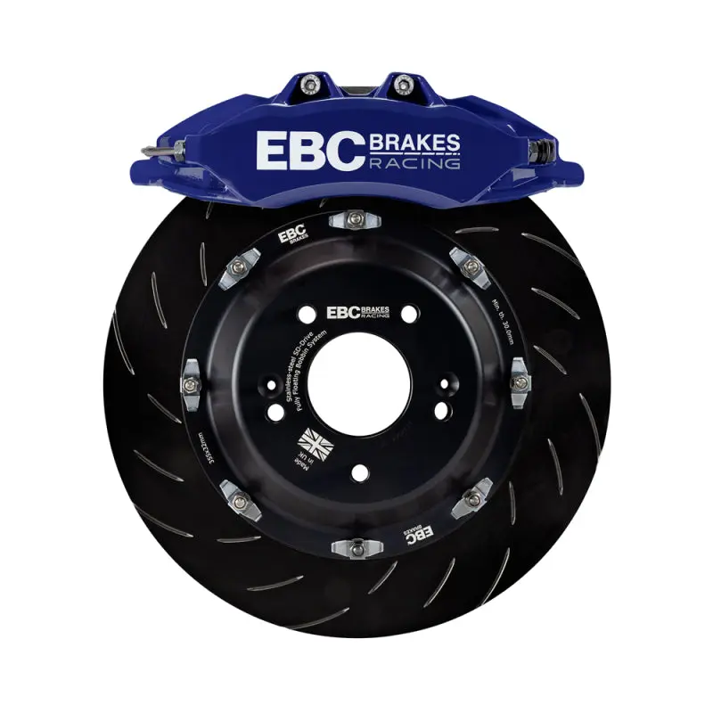 EBC Racing 2019+ Toyota GR Supra Front Big Brake Kit Blue Apollo-6 Calipers and 380mm Rotors