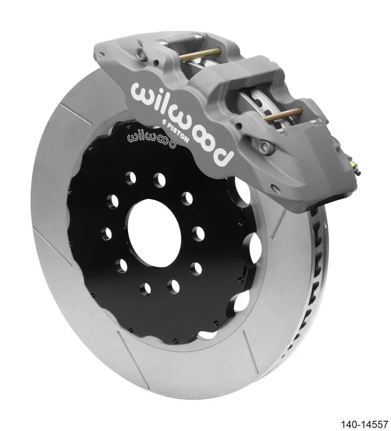 Wilwood AERO6 Front Big Brake Race Kit 14.00in Black 96-13 Chevrolet Corvette Z06 C5 C6 without Lines