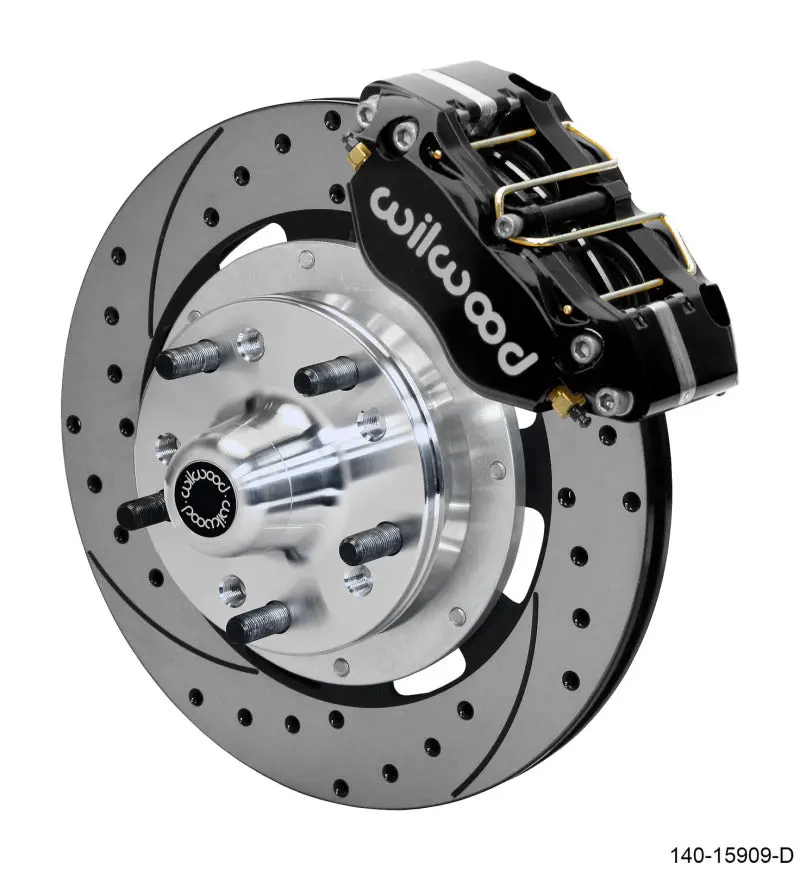 Wilwood Dynapro 4R Front Brake Kit 11.75in SPR Drilled and Slotted Rotors Black