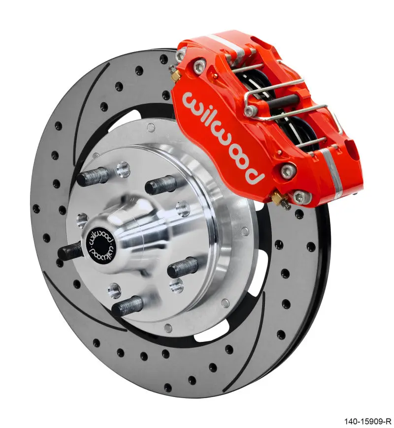 Wilwood Dynapro 4R Front Brake Kit 11.75in SPR Drilled and Slotted Rotors Red