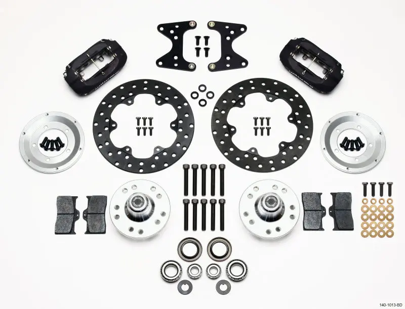 Wilwood Forged Dynalite Front Drag Brake Kit Drilled Rotor 71-80 Pinto/Mustang II Disc & Drum