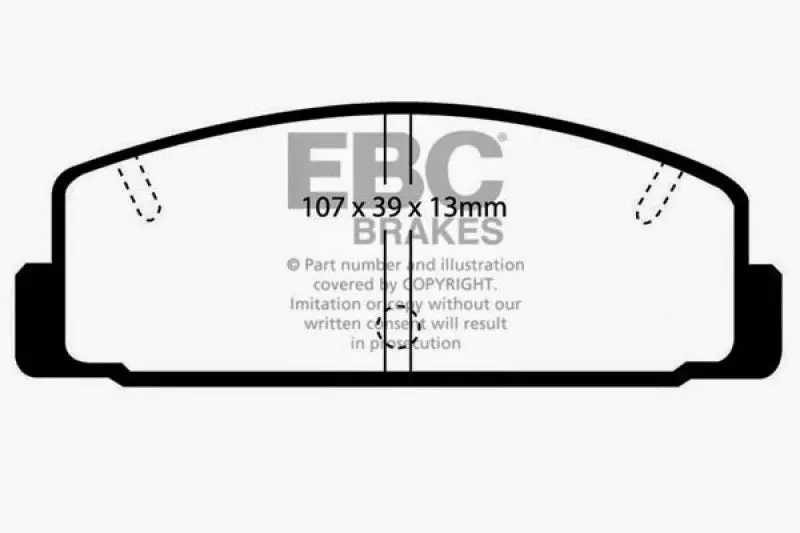 EBC Bluestuff Rear Brake Pads 86-89 Mazda RX7 2.4 (1.3 Rotary) Vented Rear Rotors - High Performance