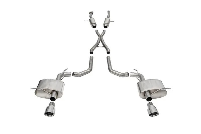 Corsa 2018-2024 Dodge Durango SRT 392 Cat-Back 2.75in Dual Rear Exit Sport Exhaust 4.5in Polished Tips CORSA Performance