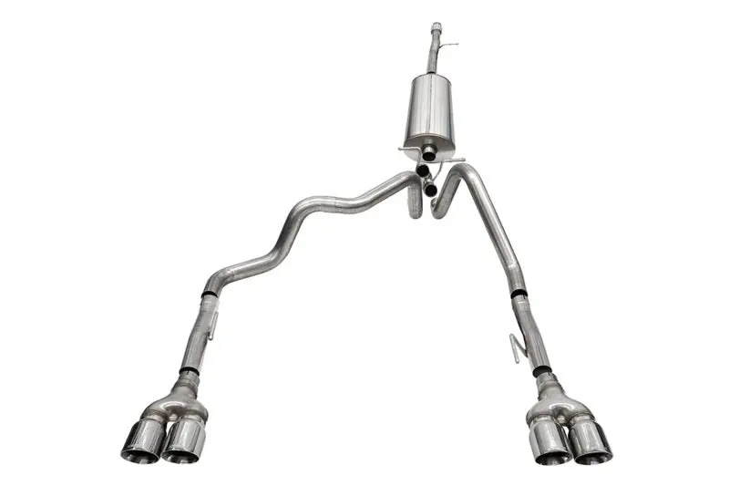 Corsa 2019-2024 Chevrolet Silverado 1500 5.3L 147.5in Wheel Base Cat-Back Dual Rear Exhaust 4in Polished Tips CORSA Perfor...
