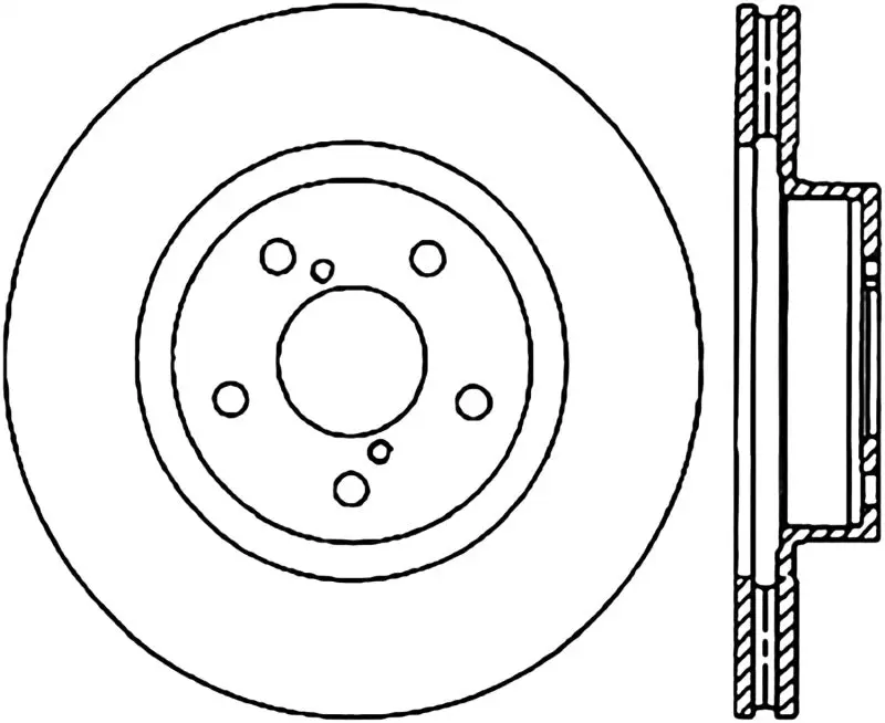 StopTech Power Slot CRYO Front Left Rotor 05-08 STi 5x114.3