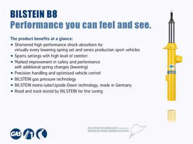 Bilstein B8 5112 Series 17 18 Ford F250 14mm Monotube Suspension Leveling Kit