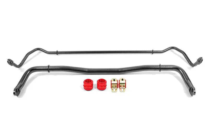 BMR 08 20 Dodge Challenger Front Rear Sway Bar Kit w Bushings Black Hammertone BMR Suspension