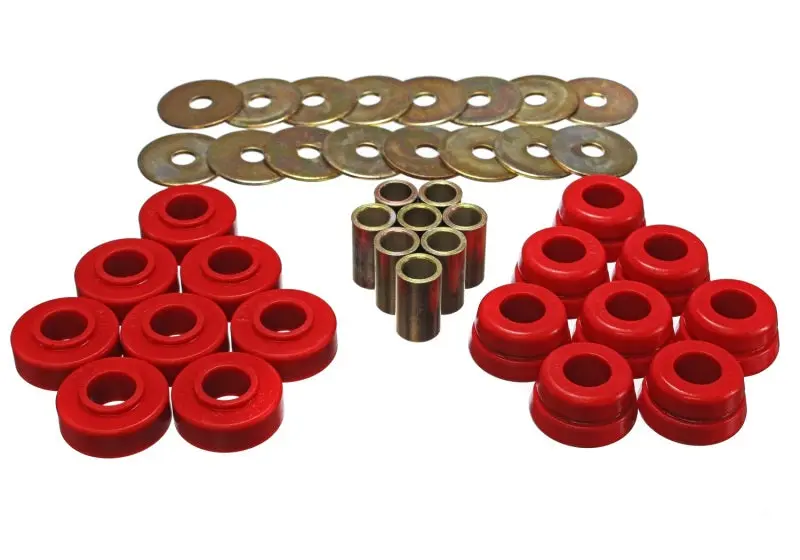 Energy Suspension Gm Body Mount Set W Hardware Red