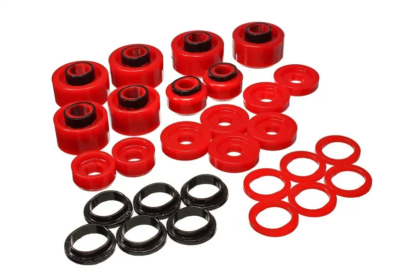 Energy Suspension 99 07 Ford F 250 F 350 SD 2 4WD Crew Cab Body Mount Set Red