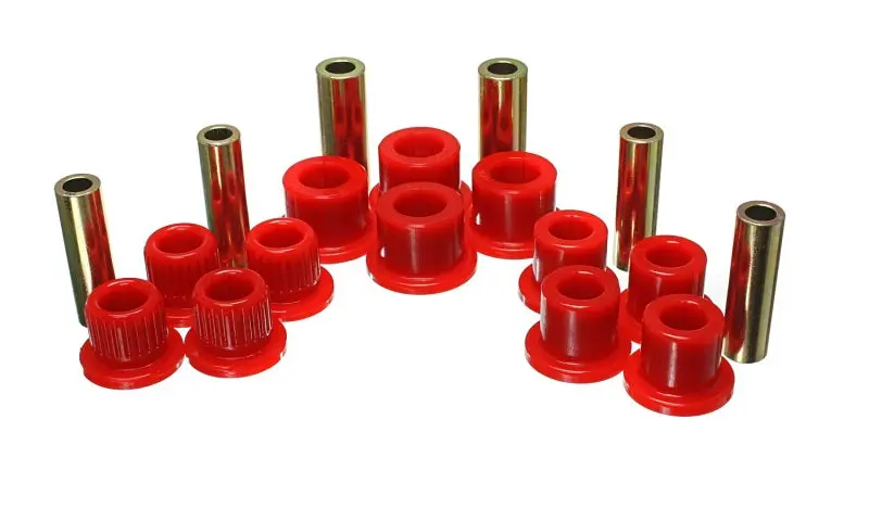 Energy Suspension 99 04 Ford F 350 2wd F 250 SD 4wd F 350 4wd Red Rear Leaf Spring Bushing Set
