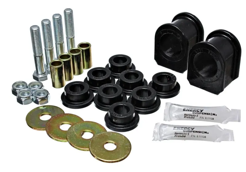 Energy Suspension 05 07 Ford Mustang Black Rear Sway Bar Frame Bushings (Must Reuse All Metal Parts)