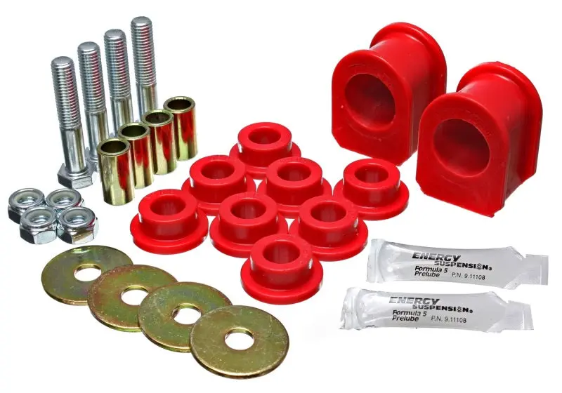Energy Suspension 05 07 Ford Mustang Red Rear Sway Bar Frame Bushings (Must Reuse All Metal Parts)
