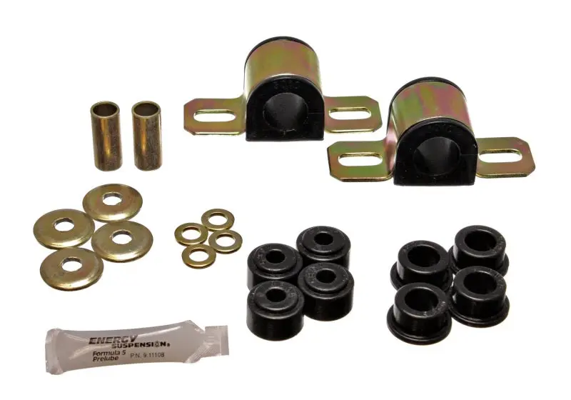 Energy Suspension 84 01 Jeep Cherokee Black Frt 25mm Sway Bar Bushing Set w End Link Bushings