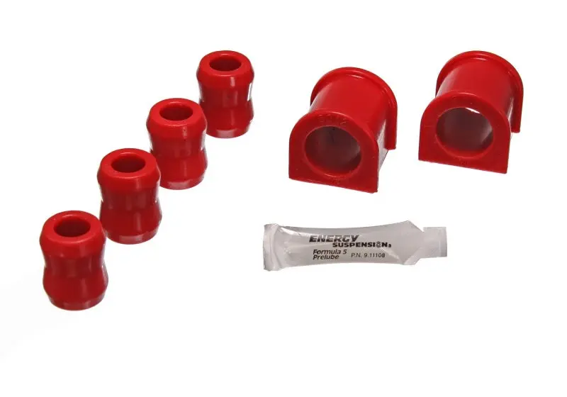 Energy Suspension 87 96 Jeep Wrangler YJ Red Frt 1 1 8in Sway Bar Bushing Set w End Link Bushings
