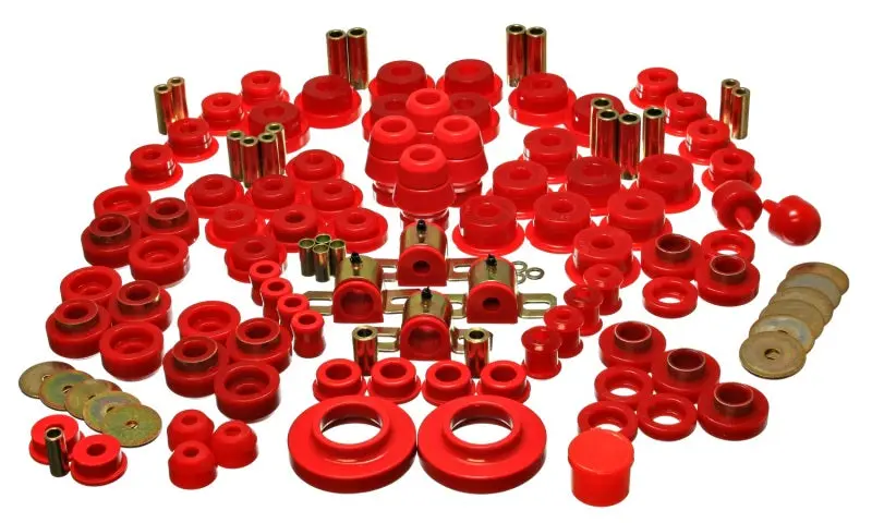 Energy Suspension 97 06 Jeep Wrangler TJ Red Hyper Flex Master Bushing Set