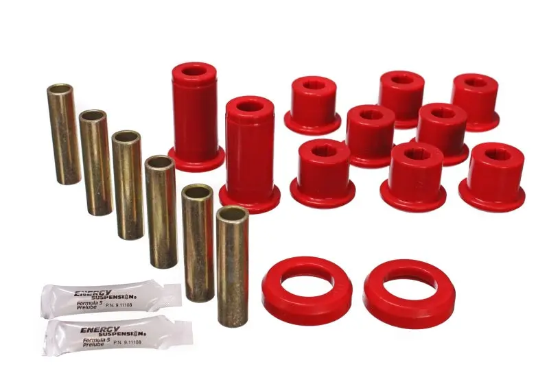 Energy Suspension 82 04 GM S 10 S 15 Pickup 2WD 82 04 S 10 Blazer Red Rear Leaf Spring Bushing Set