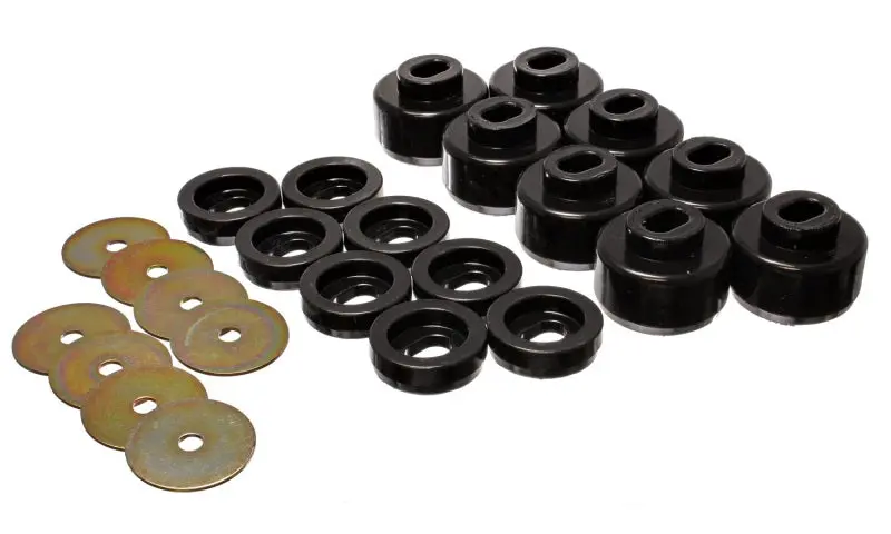 Energy Suspension 99 06 Silverado C1500 K1500 01 06 Silverado C2500 K2500 Black Body(cab) Mount Set