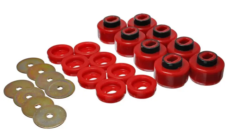 Energy Suspension 99 06 Silverado C1500 K1500 01 06 Silverado C2500 K2500 Red Body(cab) Mount Set