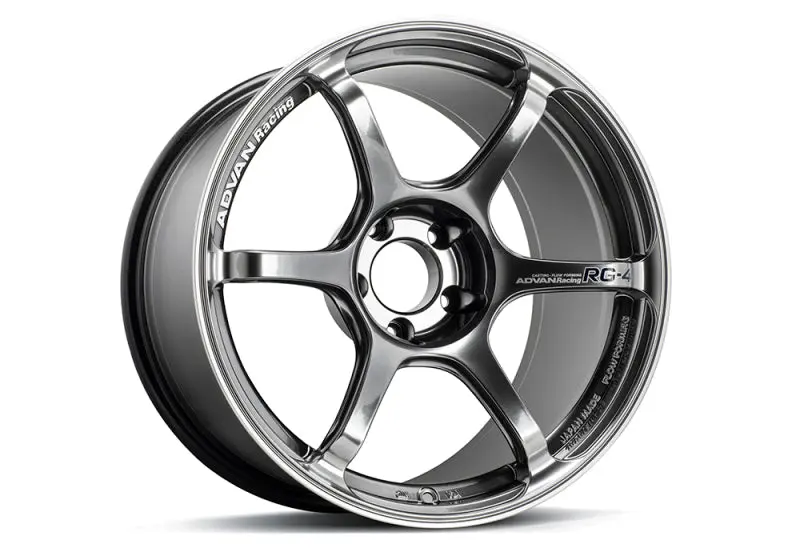 Advan RG 4 18x9 +35 5 114.3 Racing Hyper Black & Ring Wheel